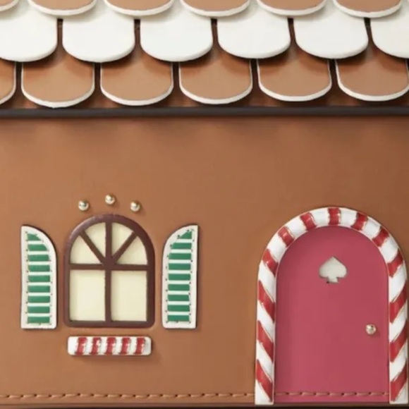 Kate Spade Gingerbread House Novelty Crossbody Handbag Rare Holiday Collection - Picture 5 of 14